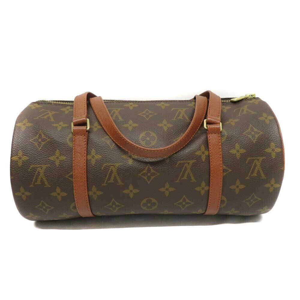 Louis Vuitton Monogram Handbag Brown Cylindrical Papillon